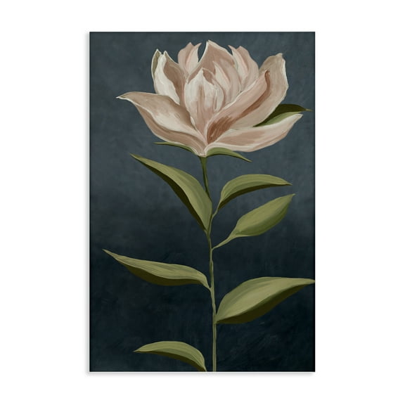 Stupell Industries Traditional Pink Bloom Plants & Flowers Painting Wrapped Canvas Art Print Wall Art, 16 x 24