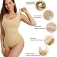 thumbnail image 6 of Irisnaya Shapewear Bodysuit for Women Waist Trainer Tummy Control Full Body Shaper Scoop Neck Tank Top Girdle Jumpsuit Open Bust Sexy Slimming Bodysuits(Beige XS-S), 6 of 7