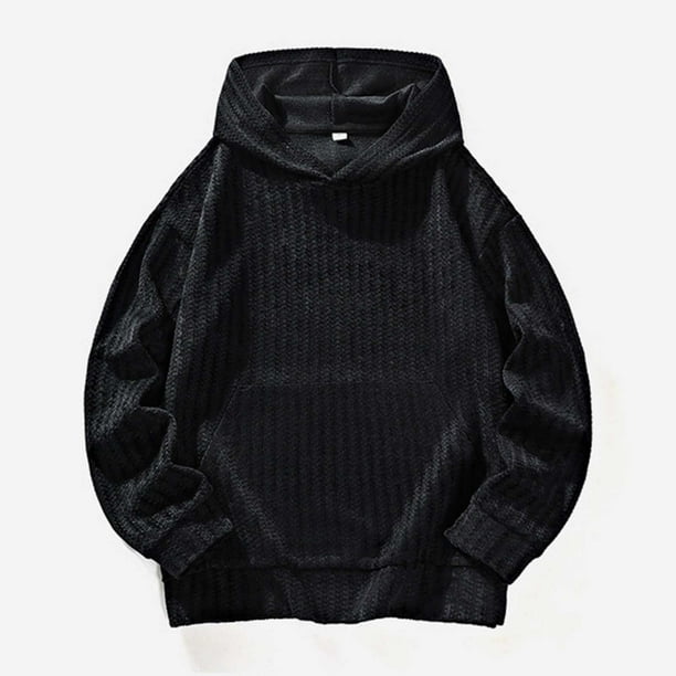 Dolkfu Sudaderas para hombres, tendencia de otoño 2025, sudaderas largas de pullover de gran tamaño con capucha, ligeras y con bolsillos. XXXL