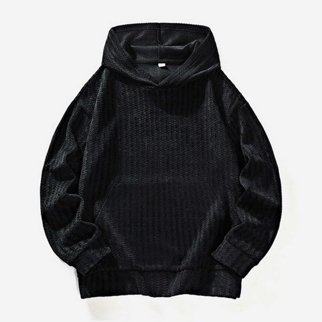Dolkfu Sudaderas para hombres, tendencia de otoño 2025, sudaderas largas de pullover de gran tamaño con capucha, ligeras y con bolsillos. XXXL