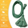 Woods 2466 8Foot Outdoor Extension Cord with 3Outlets, Green