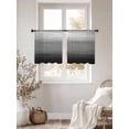 thumbnail image 3 of Black Grey Ombre Sheer Curtains 54 Inch Length 2 Panels Set, Modern Abstract Art Texture Voile Window Treatment Rod Pocket Short Kitchen Curtains Drapes for Bedroom 52"x54"x2, 3 of 7