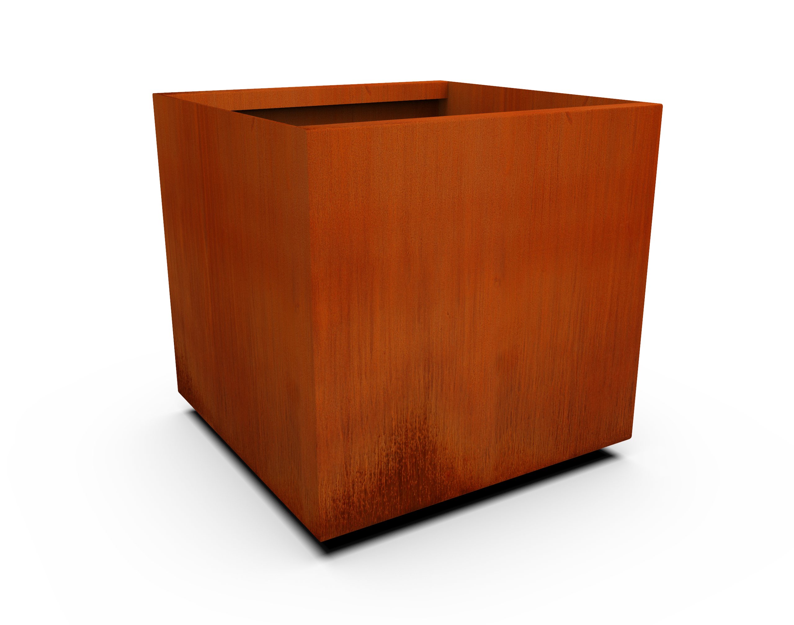 PLANTERCRAFT Corten Steel metal planter box, Square & Cube sizes, Modern garden steel planters