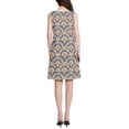 thumbnail image 3 of FORMRS Summer Dress for Women Loose U Neck Sleeveless Midi Beach Sundresses with Pockets, Orange Art Pattern, 3 of 8