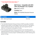 thumbnail image 2 of MAP Sensor - Compatible with 2005 - 2006 Jeep Wrangler 4.0L 6-Cylinder, 2 of 2