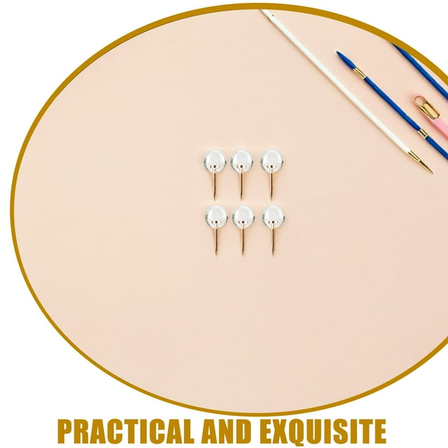 WHAMVOX 50 Pcs Goupilles Décoratives pour Mur Plastique Transparent Design Moderne Fournitures de Papeterie