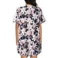 thumbnail image 3 of Lsque Lilies Flowers Women's Short-Sleeved Pajama Set - 2 Piece Soft and Lightweight Sleepwear Set-3X-Large, 3 of 9