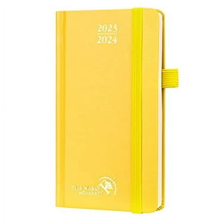 POPRUN 2023-2024 Daily Planner One Page A Day - Academic Year Calendar  (July 2023 - June 2024) Hourly Appointment Book with Pocket, Note & Contact  Pages, Hardcover, 5.5 x 8.5 - Light Yellow - Yahoo Shopping