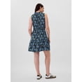 thumbnail image 4 of Vestido GAP sin mangas con cuello dividido azul floral para mujer, 4 of 4
