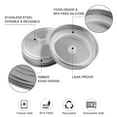 thumbnail image 5 of Uxcell 2 Pcs Stainless Steel Wide Mouth Jars Lids with Straw Hole for Mason Bottle Jar Silver, 5 of 7
