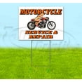 thumbnail image 1 of Motorcycle Service & Repair (18" x 24") Yard Sign, Includes Metal Step Stake, 1 of 6
