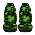 thumbnail image 5 of XYZCANDO St. Patrick's Day Front Car Seat Covers featuring Glowing Clover Pattern - Breathable Durable Protectors For All Car Types, 5 of 10