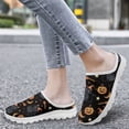 thumbnail image 4 of POLERO Black Cat Orange Pumpkin Clogs Slip-on Mules Shoes for Women Lady Slip Resistant Mesh Sneakers Women's Backless Walking Flats Footwear House Slippers, 4 of 7