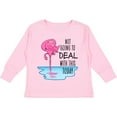 thumbnail image 3 of Inktastic Not Going to Deal with This Today- sleeping flamingo Boys or Girls Long Sleeve Toddler T-Shirt, 3 of 5