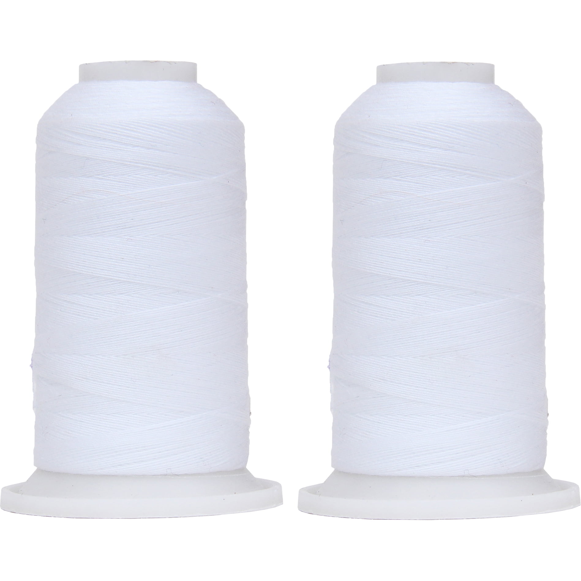 Threadart White 100% Polyester Sewing Thread, 660 yd (2 Pack)