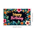 thumbnail image 2 of Yatrandify Colorful Floral Happy Birthday Banner Decorative Lights Neon Print Tropical Hibiscus for Birthday Party Celebration Outdoor Indoor, 2 of 7