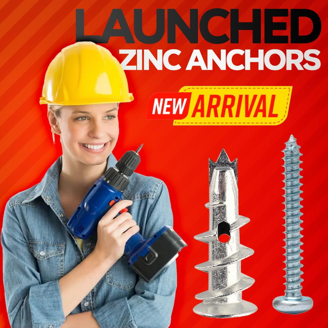 120Pcs #8 Self Drilling Drywall Anchors and Screws kit #8 x 1-1/4”- Superb Wall Anchors for Drywall, Holds Upto 75lbs – No Drill Hole Required with These Dry wall Screws and Anchors