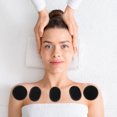 thumbnail image 4 of OULII 6Pcs Black Bian Stone Essential Hot Stones for Muscle Relief Spa, 4 of 7