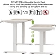 thumbnail image 4 of Dual Motor Height Adjustable Standing Desk, 63 x 30''Height Adjustable Computer Desk Sit Stand Desk Home Office Desks with Splice Board 265 lb Load Capacity White Frame + White Top, 4 of 8