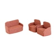 thumbnail image 3 of 3x Sofá en miniatura para casa de muñecas, escala 1/12, muebles para sala de estar de casa de muñecas Rojo, 3 of 9