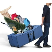 Marabell Heavy Duty Storage Bag with Wheels (Regular, Blue)