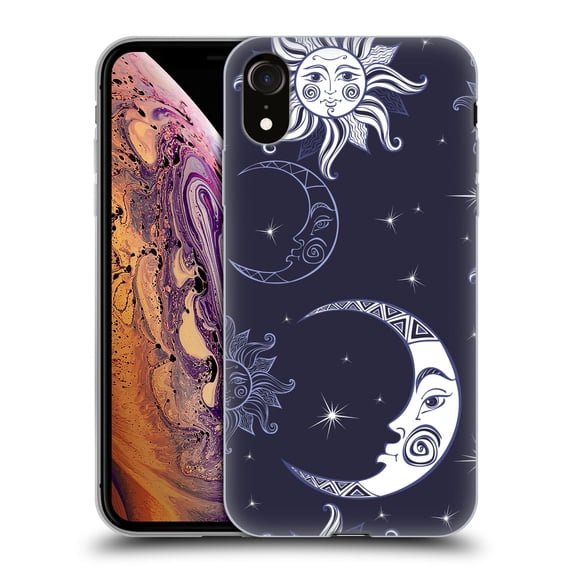 Head Case Designs Officially Licensed Haroulita Magick - Tarot - Mystical Moon And Stars Soft Gel Case Compatible with Apple iPhone XR