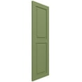 thumbnail image 3 of Ekena Millwork 18"W x 51"H True Fit PVC Two Equal Raised Panel Shutters, Moss Green (Per Pair - Hardware Not Included), 3 of 10