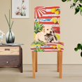 thumbnail image 4 of Yayeee 2 Pack Dining Chair Covers Stretch Parson Chairs Slipcovers Seat Protector, Striped Lemon, 4 of 6