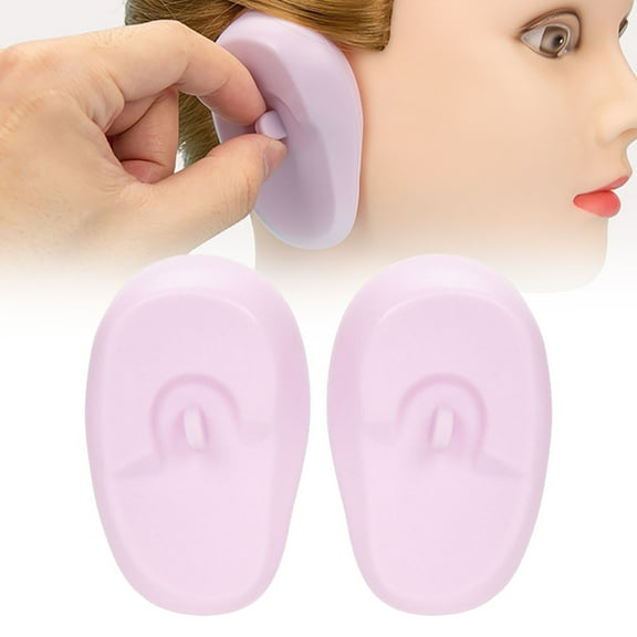 ZHANQUNE Reusable Silicone Ear Caps for Hair Dye, Coloring & Perming Protection, Waterproof Ear Covers for Home & Salon Use, Flexible Fit, Eco-Friendly & Easy Clean, 2 Pairs