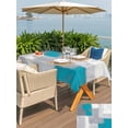 thumbnail image 5 of Outdoor Tablecloths with Umbrella Hole & Zipper, Blue Abstract Tablecloth Rectangle 60x84 Inch, Grey Geometric Oil Painting Vintage Gradient Waterproof Table Cloth, Patio/Pool/Picnic Table Covers, 5 of 8