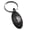 Black, variant on Stainless Steel Blazing Sun Yin Yang Engraved Small Oval Charm Keychain Keyring