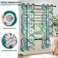 thumbnail image 3 of Yayeee Window Curtains Set of 2 for Living Room Light Filtering 63"x52", Green Geometric Flowers, 3 of 7