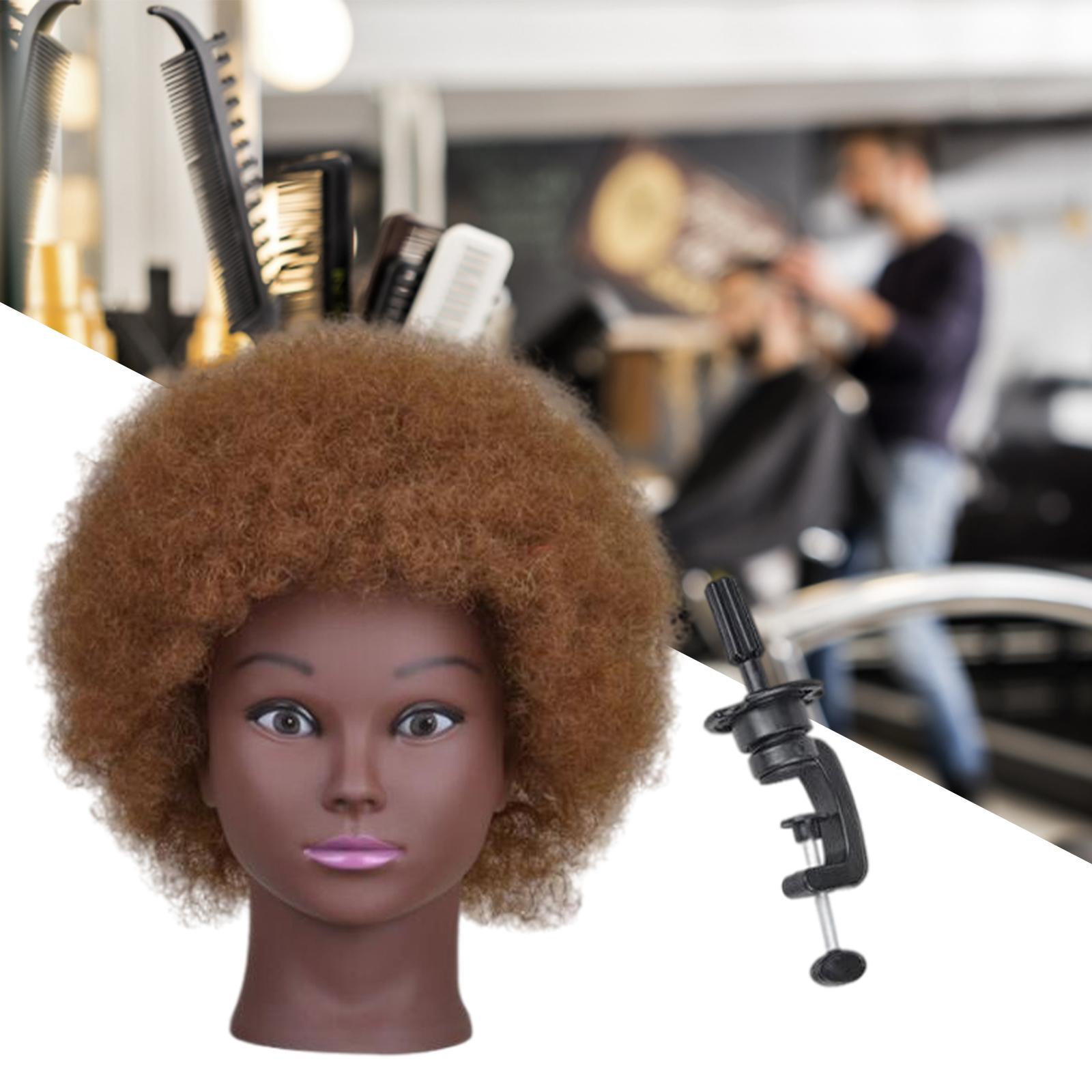 Real Hair Mannequin Head African Hair Soft For Hair Styling Hairdresser