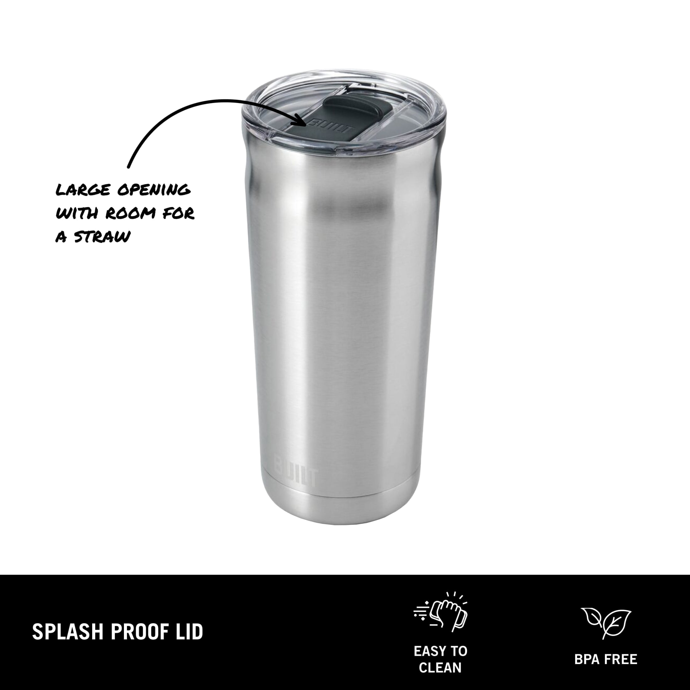 BUILT Torrent Stainless Steel 20 oz Double-Wall Insulated Tumbler Mother's Day Penguin