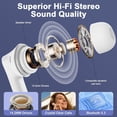 thumbnail image 3 of Earbuds, 5.3 Headphones with Noise Cancelling Mic for 17 Pro Max/17/16/15,HiFi Stereo 60H Playback in Ear Buds with IPX7 Earphones for Office/Running/Workout, 3 of 6