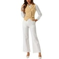 thumbnail image 2 of CHALECO DE TRAJE DE MUJER INSPIRAR CHIC Doble Botón Negocios Con Solapa Chaleco Elegante M Caqui, 2 of 6