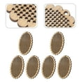 thumbnail image 4 of 5Pcs Diy Cross-stitch Board Light Brown Natural Wood Pendants for Cross Stitch Mini Design Decorative Items, 4 of 8