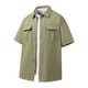 thumbnail image 1 of pstuiky Camisas de vestir de manga corta para hombre, Camisa informal de verano con solapa y botones, color liso, para hombre camisas casuales para hombre xxl, 1 of 8