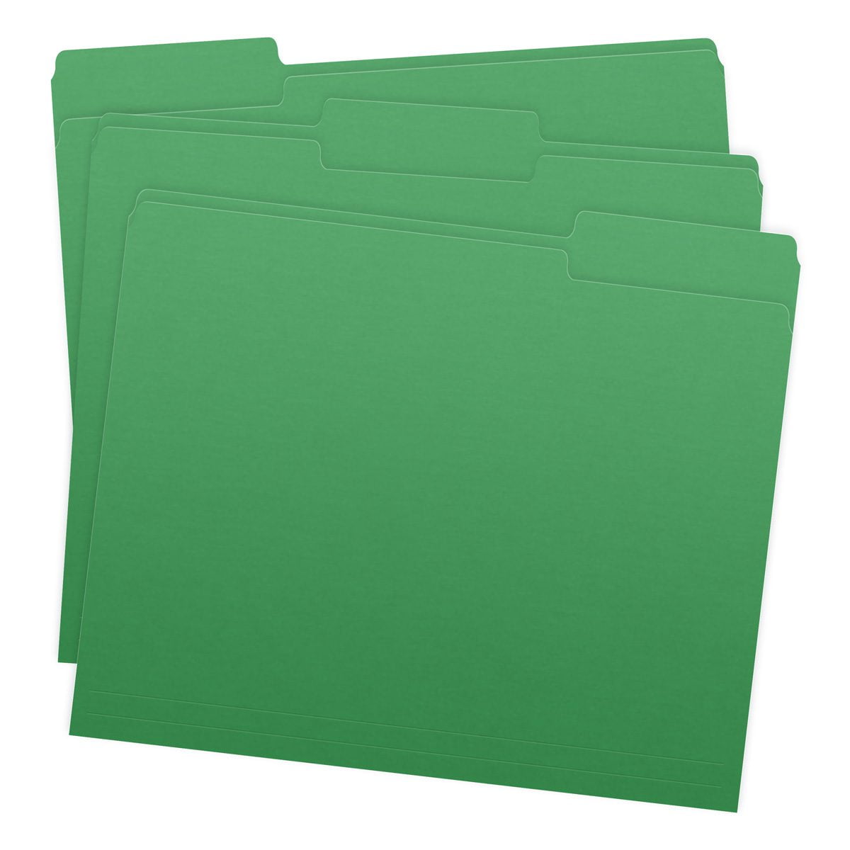 File Folders, 1/3 Cut Top Tab, Letter Size, Perfect for Organizing Documents in File Drawers, Box of 100 (Green)