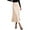 Beige, variant on Women's Summer Midi Satin Skirt Dressy Casual High Waisted A Line Flowy Ruffle Elegant Party Skirts