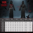thumbnail image 2 of Alaiyaky Grim Reaper Costume, Halloween Scary Grim Reaper Fancy Dress with Scythe Glowing Glasses, Grim Reaper Costume Scary Halloween Costume, 2 of 7