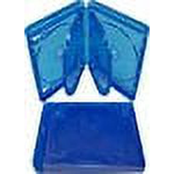 (1) Empty 21mm Thick 6 Disc Capacity - Blue Replacement Boxes / Cases for Blu-Ray DVD Movies - Holds 6 Discs BR6R21B