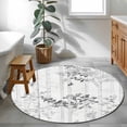 thumbnail image 4 of Grey Branches Forest Round Area&nbsp;Rug 3ft Vintage Gray Tree Watercolor Botanical Non-Slip&nbsp;Washable Circle Rugs Soft Felt Indoor Floor Mat for Bedroom Kitchen Living Room Bathroom, 4 of 9
