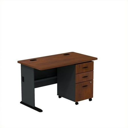 Bush Business Series A 48 Desk And File Cabinet In Hansen Cherry Desk And File Cabinet In Hansen Cherry