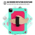 thumbnail image 2 of SOATUTO for iPad Air 6 5 4 10.9 2024 2022 2020 iPad Pro 11 Case 2022 with Handle 360° Kickstand Protective Armmor Case for iPad Pro 11 inch, iPad Air 6th  5th 4th Gen 10.9 Green+Pink, 2 of 7