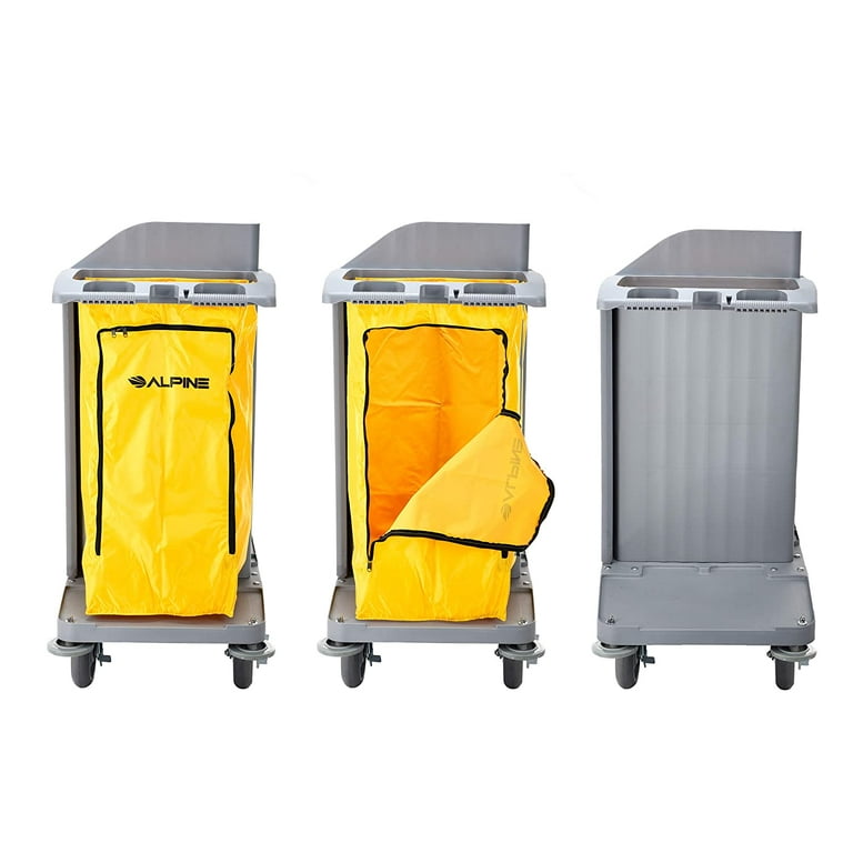  Dryser Commercial Janitorial Cleaning Cart on Wheels -  Housekeeping Caddy with Key-Locking Cabinet : Industrial & Scientific