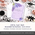 thumbnail image 5 of Lilac Floral Purple Bridal Shower Invitations, 20 Fill-In Cards with Envelopes, 5x7 Wedding Shower Invitations for Bride, Bridal Party Supplies and Decorations, Made in USA by Amanda Creation, 5 of 9