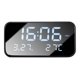 thumbnail image 5 of Reloj despertador con pantalla grande LED digital Relojes con esfera de espejo y termómetro de fecha (negro), 5 of 8