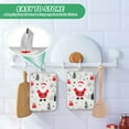 thumbnail image 4 of Yayeee Pot Holders Kitchen Heat Resistant with Pocket 7"x9.8" Cotton Oven Cooking Hot Pads, Gray Christmas Santa, 4 of 7