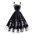 thumbnail image 3 of Vestido informal sin mangas con estampado sangriento de Halloween para mujer, vestido sexy para fiesta, trabajo, estilo gótico, con cuello redondo, 3 of 5